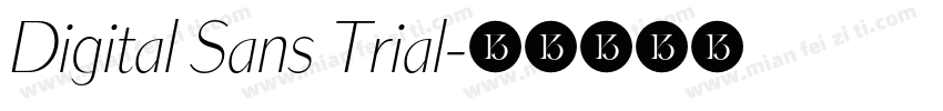 Digital Sans Trial字体转换